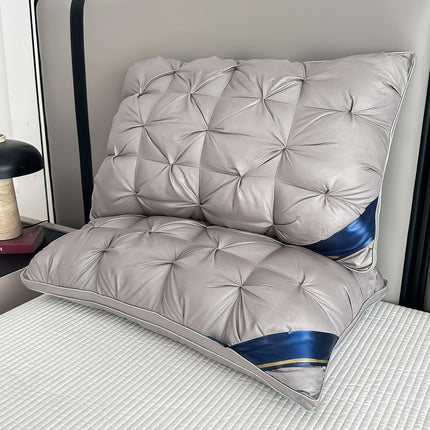 Luxury Hotel Pillow | Ultra Soft Breathable Headrest, Elegantly Twisted Floral Design