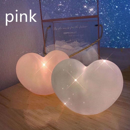 Night Light For Children Kids Baby Girls Gift Bedside Bedroom LED Love Heart Lamp Battery Powered Light Decoration Fairy Lights