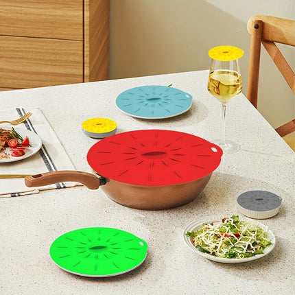 5-Piece Set of Reusable Silicone Microwave Lid Covers