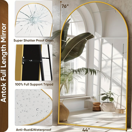 Full Body Mirror With Stand Large Floor Standing Mirror,