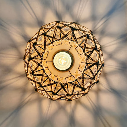Unique Handwoven Lamp, Zen Home Light, Ceiling Light, Embedded Ceiling Light, Holiday Gift Light