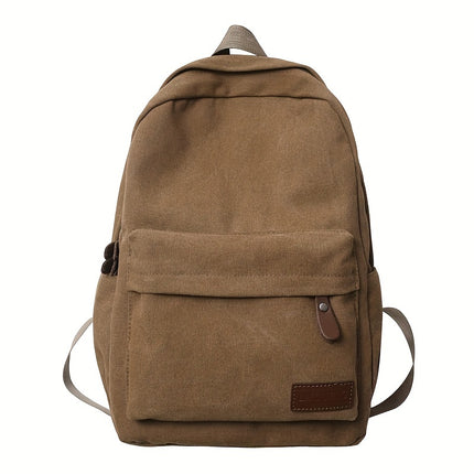 1 Simple Reusable Backpack, Durable Outdoor Canvas Bag - Suitable for, Daily Commute