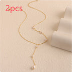 Golden white pearl style / 2PCS