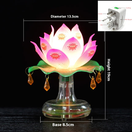 Plug-in Led Buddhist Hall Household Changming Water Seat Lotus Lamp