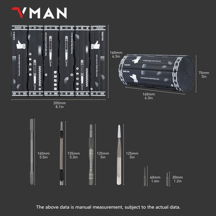 128in 1 Precision Screwdriver Set, Magnetic Driver Kit with Flexible Shaft, Professional Magnetic Repair Tool Kit
