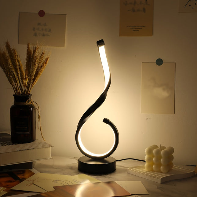 1pc Iron Table Light, USB Three-color Dimming Desktop Decorative Lamp