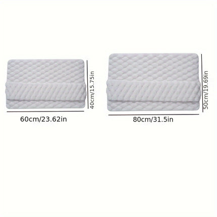 Memory Foam Bath Mat, Soft Long Hair Non-Slip Bathroom Rug, Machine Washable,