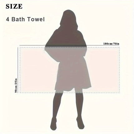 4 Pack Oversized Bath Towels Set, 35"x70" Extra Large Towel Microfiber