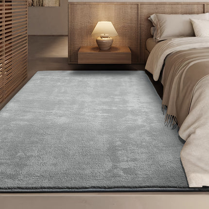 Japanese Style Solid Color Minimalist | Upgraded Ultra-Soft Plush Carpet | Beige, Dark Gray, Light Gray