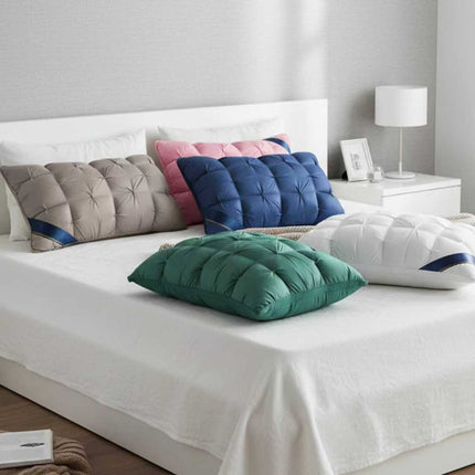 2pcs Fluffy Sleep Pillows | Adult Family Hotel Gift, 100% Polyester Fiber, Moderate Support,