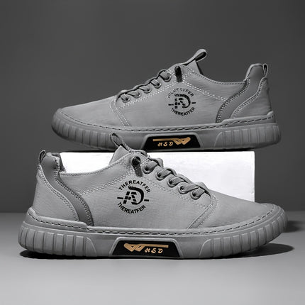 Men's Casual Sports Shoes - 1 Pair Breathable Lightweight Low-Top Sneakers with Synthetic