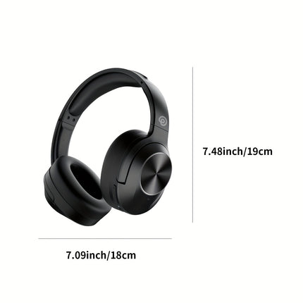 Headphones Wireless Headphones with Microphone Deep Bass, Hi-Fi Audio, Memory Foam Ear Cups,