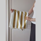 Yellow And White Wide Stripe / 35X76 2pcs