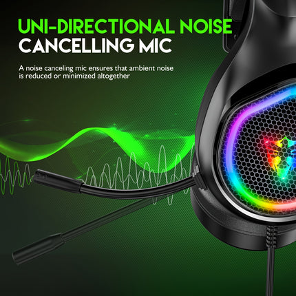 USB Gaming Headphones For PC - 7.1/5.1 Surround Sound, Microphone, Ultra