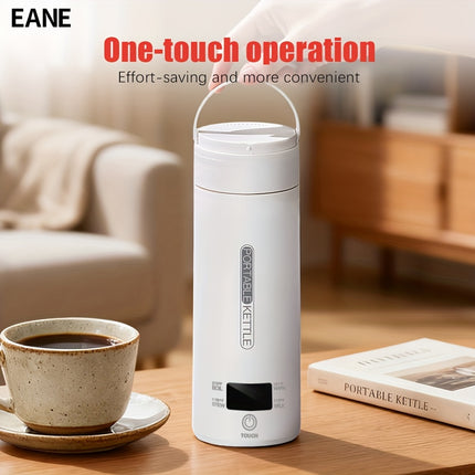 Electric Kettle  Compact Stainless Steel Travel Water Bottle with 4 Temperature Settings, Quick Noodle Cooking Feature,