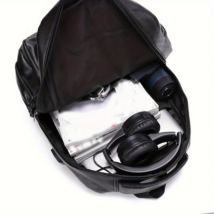 Men's Fashion Simple Retro Large Capacity Shoulder Bag Versatile Work Commute Travel Backpack Backpack