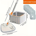 White Orange Set+6pcs Mop Pads