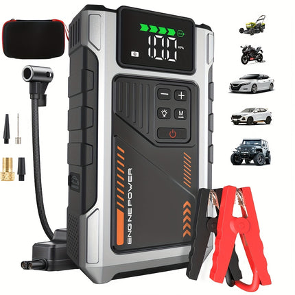 6000A Car Jump Starter Power Bank with 150PSI Air Compressor