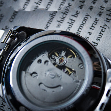 Fashion Men's Automatic Mechanical Watch With Stainless Steel Watchband