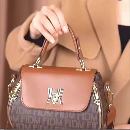 Classic Colorblock Shoulder Handbag - Satchel Bag Synthetic with Feature - Adjustable Strap