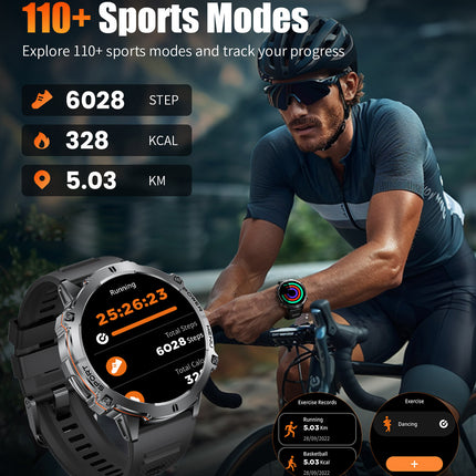 Men'S Sport Smart Watch with1.73 Inch AMOLED Large Screen/900 mAh Battery