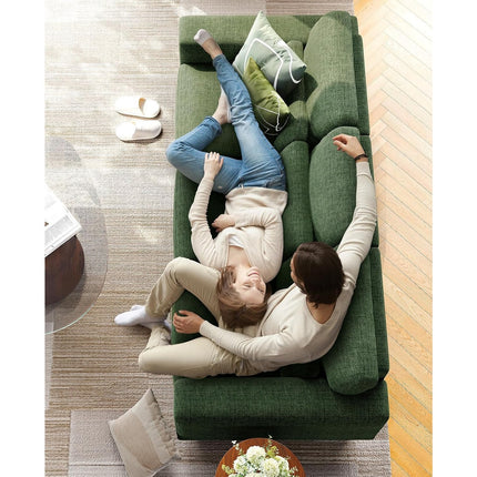 Sofa Couch For Living Room, Modern Couch With Deep Seats Wide Armrests, Comfy Sofa