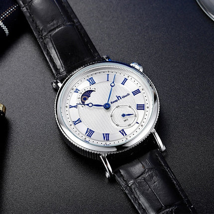 Sun Moon Star Waterproof Watch Two-pin Half Men's Watch