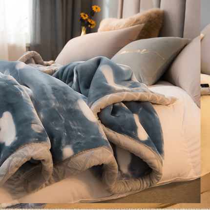 Extra Large Thickened Raschel Blanket | Double Layer Four Season Soft Throw Blanket, Machine Washable