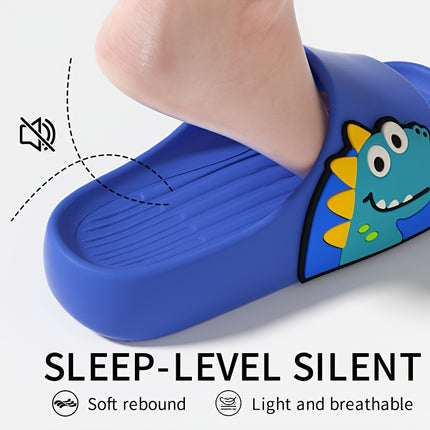 4 pcs Soft And Comfortable Cartoon Character Slippers for Kids Thick-Soled Casual Skate Shoes,