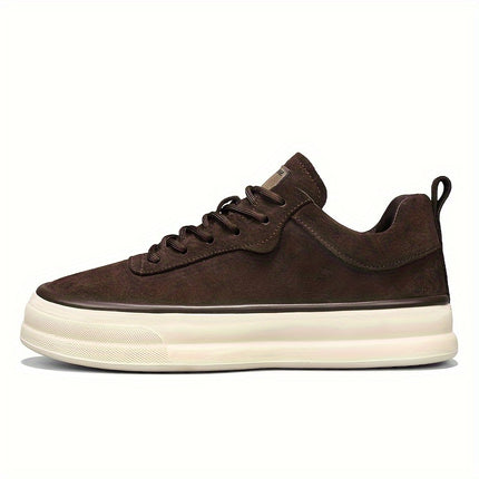 Men'S Fashion Solid Color Low-Top Sneakers, Comfortable
