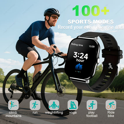 Full-Screen Touch Smartwatch with Call and Message Notifications, Fitness