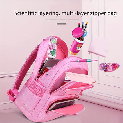 Teenage Girls' Backpacks, Sweet Princess-Style Double Shoulder Bags, Lightweight School Bags for Girls