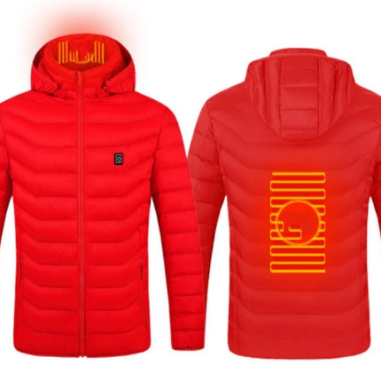 New Heated Jacket Coat USB Electric Jacket Cotton Coat Heater Thermal Clothing Heating Vest Men's Clothes Winter