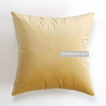 Simple Cotton And Linen Cushion Orange Plaid Pillow Cover
