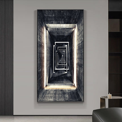 Aisle Vertical Wall Art Led Lights Entrance Decoration