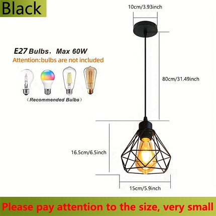 1Pc chandelier, E27 bulb base, kitchen foyer corridor balcony corridor bar Halloween lamp (without bulb)