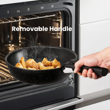Cookware Set - Pots and Pans Set with Detachable Handle, Induction, Dishwasher Oven Safe