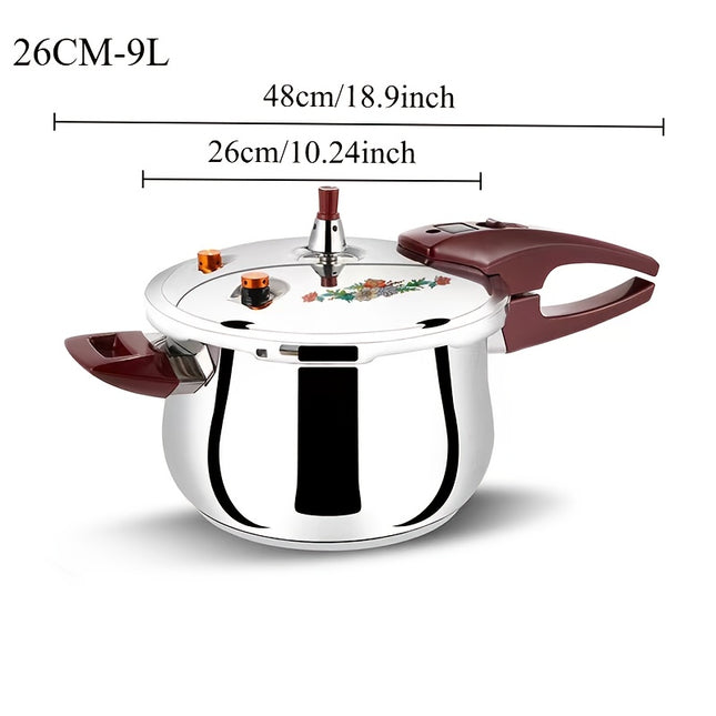 9L Unique Print Design, Multi-Size Large Capacity Extra Thick Super Safe Stainless Steel Multi-Layer Fast Cooking