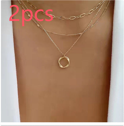 Regular Circle Pendant Fashion Necklace Street Shooting Trendy People