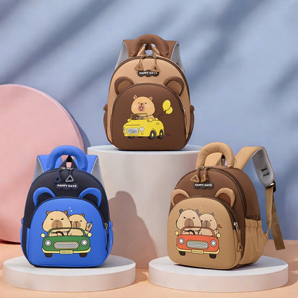 Backpack Suitable for Boys & Girls 3-6 Years - Lightweight Backpack with Cute Capybara