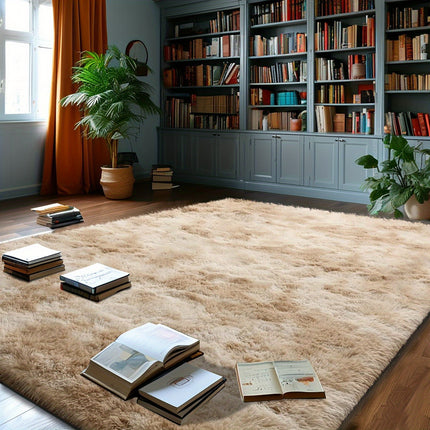 Fluffy Tie-Dye Carpet, Machine-Washable Indoor Carpet, Anti-Slip Modern Carpet