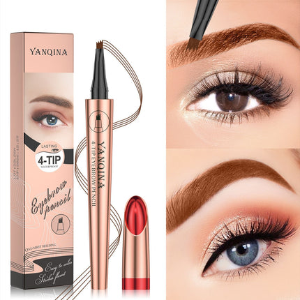 Four-claw Liquid Water Eyebrow Pencil Double-headed Waterproof Eyebrow Pencil