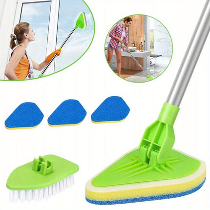 Cleaning Brush with Long Extendable Handle, Lightweight Detachable Shower Scrubber for Cleaning