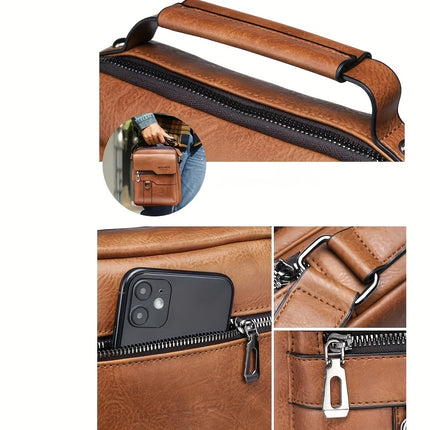 Fashionable High-End Vintage Shoulder Bag, Vertical Business Versatile Casual Crossbody