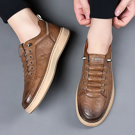 Men'S Slip-On Sneakers with Thick Non-Slip Rubber Sole
