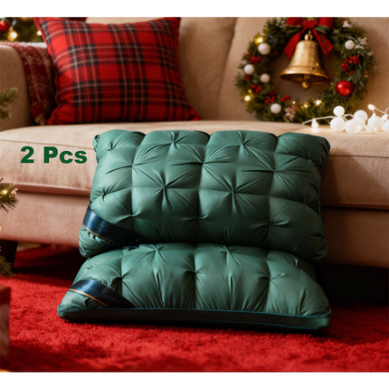 2pcs Adult Bed Pillows - Medium Support Neck & Back Suitable for Side/Back/Stomach Sleepers