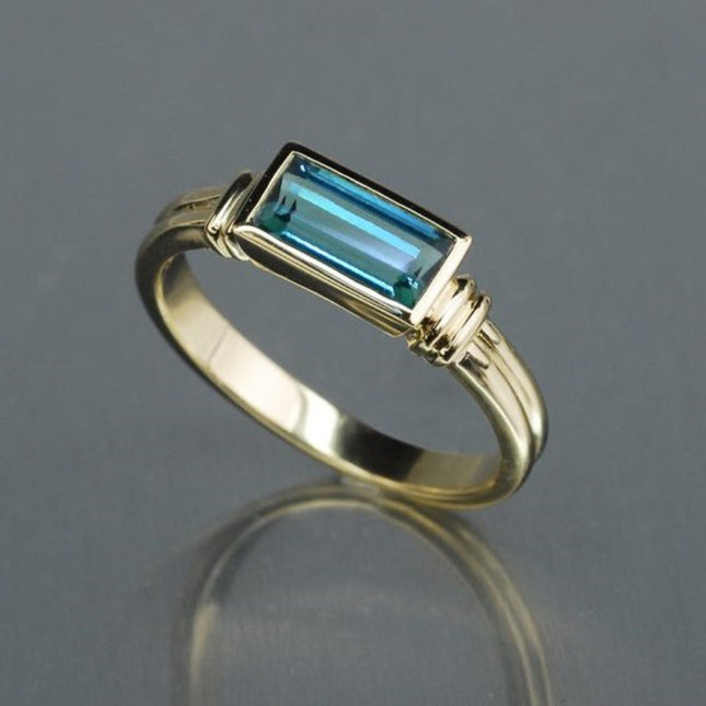 Stylish Minimalist Thin-Frame Geometric Quadrilateral Ring For Women