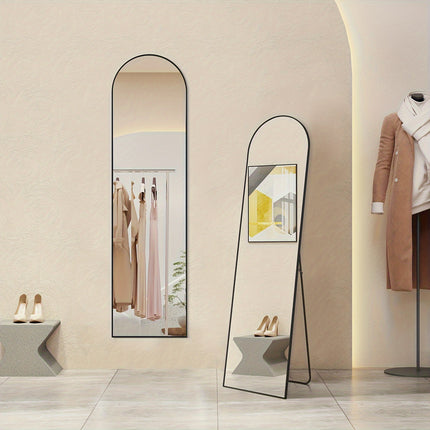 Aluminum Full Body Mirror] Full Body Mirror Arched/Rect Full Length Mirror | With Stand