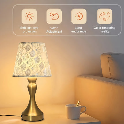 USB-Powered Bedside Table Lamp Suitable for - Adjustable Dimmable Warm White Light