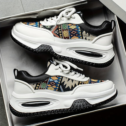 Men'S KF5858 Skate Shoes - Casual Street Style, Solid Color with Striped Design,